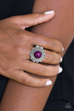 Garden Stroll - Purple Ring - Paparazzi Accessories Ring Bedazzle Me Pretty Mobile Fashion Boutique