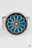 Garden View - Blue Ring - Paparazzi Accessories Ring Bedazzle Me Pretty Mobile Fashion Boutique