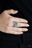 Gardenia Gleam - White Ring - Paparazzi Accessories Ring Bedazzle Me Pretty Mobile Fashion Boutique