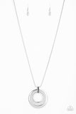 Gather Around Gorgeous - White Necklace - Paparazzi Accessories Necklace Bedazzle Me Pretty Mobile Fashion Boutique