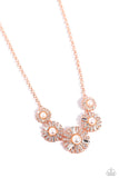 Gatsby Gallery - Copper Necklace - Paparazzi Accessories Necklace Bedazzle Me Pretty Mobile Fashion Boutique