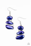 Gem Galaxy - Blue Earrings - Paparazzi Accessories Earrings Bedazzle Me Pretty Mobile Fashion Boutique