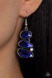 Gem Galaxy - Blue Earrings - Paparazzi Accessories Earrings Bedazzle Me Pretty Mobile Fashion Boutique
