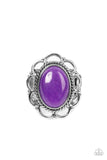 Gemstone Eden - Purple Ring - Paparazzi Accessories Ring Bedazzle Me Pretty Mobile Fashion Boutique