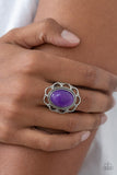 Gemstone Eden - Purple Ring - Paparazzi Accessories Ring Bedazzle Me Pretty Mobile Fashion Boutique