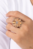 Gemstone Garden - Orange Ring - Paparazzi Accessories Ring Bedazzle Me Pretty Mobile Fashion Boutique