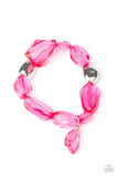 Gemstone Glamour - Pink Bracelet - Paparazzi Accessories Bracelet Bedazzle Me Pretty Mobile Fashion Boutique