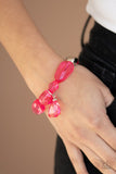 Gemstone Glamour - Pink Bracelet - Paparazzi Accessories Bracelet Bedazzle Me Pretty Mobile Fashion Boutique