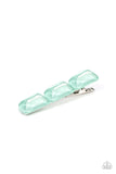 Gemstone Glimmer - Green Hair Clip - Paparazzi Accessories Hair Clip Bedazzle Me Pretty Mobile Fashion Boutique
