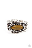 Gemstone Gypsy - Brown Ring - Paparazzi Accessories Ring Bedazzle Me Pretty Mobile Fashion Boutique