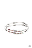 Gen Z Glamour - Red Bracelet - Paparazzi Accessories Bracelet Bedazzle Me Pretty Mobile Fashion Boutique