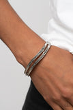 Gen Z Glamour - Silver Bracelet - Paparazzi Accessories Bracelet Bedazzle Me Pretty Mobile Fashion Boutique