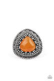 Genuinely Gemstone - Orange Ring - Paparazzi Accessories Ring Bedazzle Me Pretty Mobile Fashion Boutique