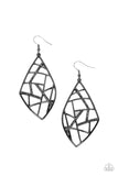 Geo Grid - Black Earrings - Paparazzi Accessories Earrings Bedazzle Me Pretty Mobile Fashion Boutique