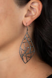 Geo Grid - Black Earrings - Paparazzi Accessories Earrings Bedazzle Me Pretty Mobile Fashion Boutique