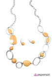 Geo Queen - Yellow Necklace - Paparazzi Accessories Necklace Bedazzle Me Pretty Mobile Fashion Boutique