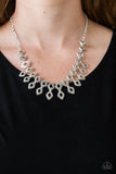 Geocentric - Silver Necklace - Paparazzi Accessories Necklace Bedazzle Me Pretty Mobile Fashion Boutique