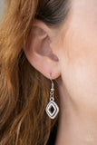 Geocentric - Silver Necklace - Paparazzi Accessories Necklace Bedazzle Me Pretty Mobile Fashion Boutique