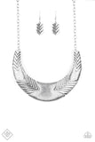 Geographic Goddess - Silver Necklace - Paparazzi Accessories Necklace Bedazzle Me Pretty Mobile Fashion Boutique