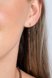 Geographic Grace - Copper Necklace - Paparazzi Accessories Necklace Bedazzle Me Pretty Mobile Fashion Boutique