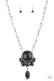Geographically Gorgeous - Black Necklace - Paparazzi Accessories Necklace Bedazzle Me Pretty Mobile Fashion Boutique