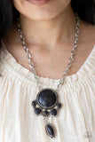 Geographically Gorgeous - Black Necklace - Paparazzi Accessories Necklace Bedazzle Me Pretty Mobile Fashion Boutique