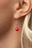 Geographically Gorgeous - Red Necklace - Paparazzi Accessories Necklace Bedazzle Me Pretty Mobile Fashion Boutique