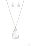 Geometric Glow - Rose Gold Necklace - Paparazzi Accessories Necklace Bedazzle Me Pretty Mobile Fashion Boutique