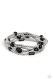 Geometric Guru - Black Bracelet - Paparazzi Accessories Bracelet Bedazzle Me Pretty Mobile Fashion Boutique