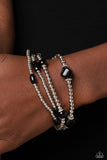 Geometric Guru - Black Bracelet - Paparazzi Accessories Bracelet Bedazzle Me Pretty Mobile Fashion Boutique