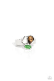 Geometry Test - Brown Ring - Paparazzi Accessories Ring Bedazzle Me Pretty Mobile Fashion Boutique