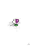 Geometry Test - Purple Ring - Paparazzi Accessories Ring Bedazzle Me Pretty Mobile Fashion Boutique