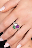 Geometry Test - Purple Ring - Paparazzi Accessories Ring Bedazzle Me Pretty Mobile Fashion Boutique