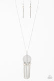 Get A ROAM! - White Necklace - Paparazzi Accessories Necklace Bedazzle Me Pretty Mobile Fashion Boutique