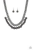 Get Off My Runway - Black Necklace - Paparazzi Accessories Necklace Bedazzle Me Pretty Mobile Fashion Boutique