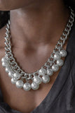 Get Off My Runway - Silver Necklace - Paparazzi Accessories Necklace Bedazzle Me Pretty Mobile Fashion Boutique