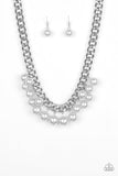 Get Off My Runway - Silver Necklace - Paparazzi Accessories Necklace Bedazzle Me Pretty Mobile Fashion Boutique