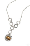 Get OVAL It - Brown Necklace - Paparazzi Accessories Necklace Bedazzle Me Pretty Mobile Fashion Boutique