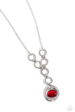 Get OVAL It - Red Necklace - Paparazzi Accessories Necklace Bedazzle Me Pretty Mobile Fashion Boutique