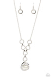 Get OVAL It - White Necklace - Paparazzi Accessories Necklace Bedazzle Me Pretty Mobile Fashion Boutique