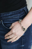 Get The GLOW On The Road - Black Bracelet - Paparazzi Accessories Bracelet Bedazzle Me Pretty Mobile Fashion Boutique