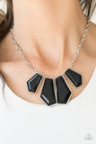 Get Up and GEO - Black Necklace - Paparazzi Accessories Necklace Bedazzle Me Pretty Mobile Fashion Boutique