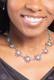 Get Up and GROW - White Necklace - Paparazzi Accessories Necklace Bedazzle Me Pretty Mobile Fashion Boutique