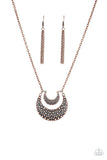 Get Well MOON - Copper Necklace - Paparazzi Accessories Necklace Bedazzle Me Pretty Mobile Fashion Boutique