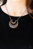 Get Well MOON - Copper Necklace - Paparazzi Accessories Necklace Bedazzle Me Pretty Mobile Fashion Boutique