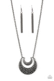 Get Well MOON - Silver Necklace - Paparazzi Accessories Necklace Bedazzle Me Pretty Mobile Fashion Boutique