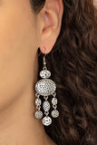 Get Your ARTIFACTS Straight - Silver Earrings - Paparazzi Accessories Earrings Bedazzle Me Pretty Mobile Fashion Boutique