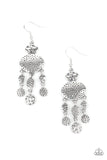 Get Your ARTIFACTS Straight - Silver Earrings - Paparazzi Accessories Earrings Bedazzle Me Pretty Mobile Fashion Boutique