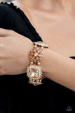 Gilded Gallery - Gold Bracelet - Paparazzi Accessories Bracelet Bedazzle Me Pretty Mobile Fashion Boutique