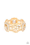 Gilded Gallery - Gold Bracelet - Paparazzi Accessories Bracelet Bedazzle Me Pretty Mobile Fashion Boutique